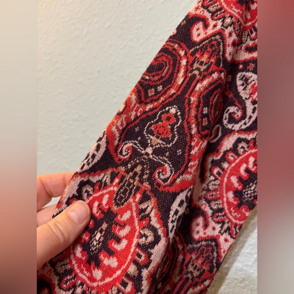 Maeve Anthropologie Sparkly Paisley Jacquard Knit Belted Festive Dress S - Picture 7 of 9